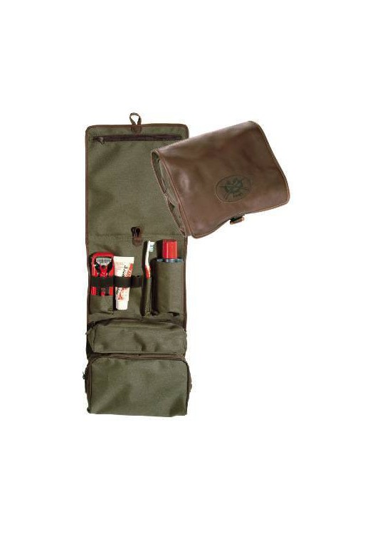 Trousse toilette pour voyage en cuir d'élan