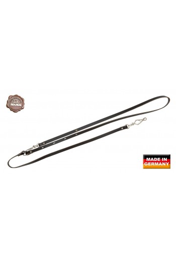 Laisse Nordique AKAH pour chien en cuir Noir
